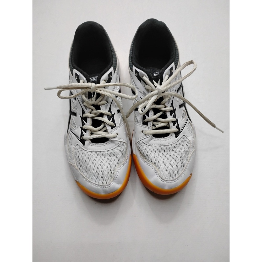 ASICS‎ Upcourt 4 White Black Indoor Court Shoes Womens Size 8.5 US